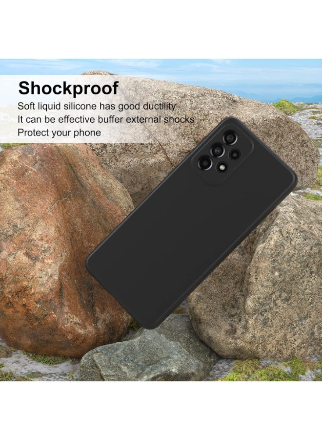 جراب سامسونج جالاكسي A73 5G، غطاء TPU رفيع مع حماية للكاميرا، مقاوم للخدش، جراب مرن ورفيع لهاتف جالاكسي A73 5G، أسود - Image 2